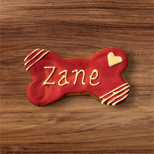 Customizable Dog Bone Dog Treat Buff Cake Barkery 