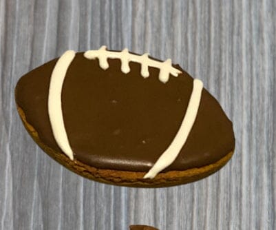 Football Cookie Buff Cake Barkery 